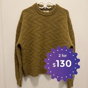 Zara Men Edition Made in Italy  Wool Knit Sweater - Medium -  NWOT